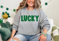Lucky faux glitter crew