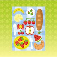 Image 1 of Picnic Party Blank Card: Summer Celebration, Food & Fruit
