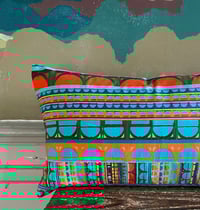 Image 1 of Curve Velvet Bolster Blue