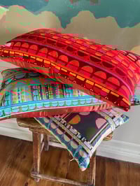 Image 3 of Curve Velvet Bolster Blue