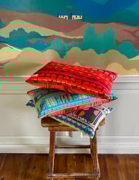 Image 3 of  Curve Velvet Bolster Ruby