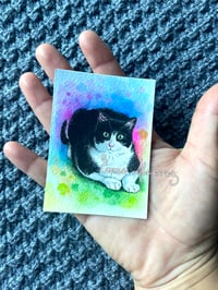 Image 3 of MINI custom pet watercolor painting 100%handmade