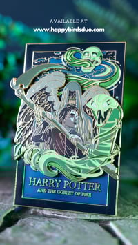 Image 2 of BOOK 4, DARK LORD VARIANT : 4" Poster Pin (Limited Edition 40)