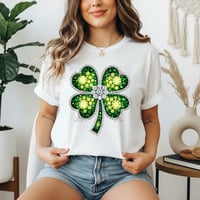 Image 1 of  Faux Rhinestone Four-Leaf Clover