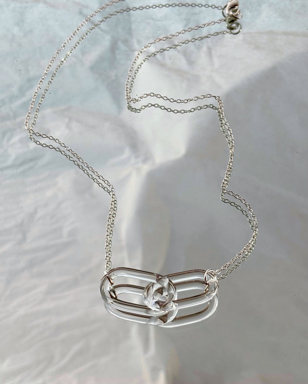 Image of You + Me link necklace (clear)