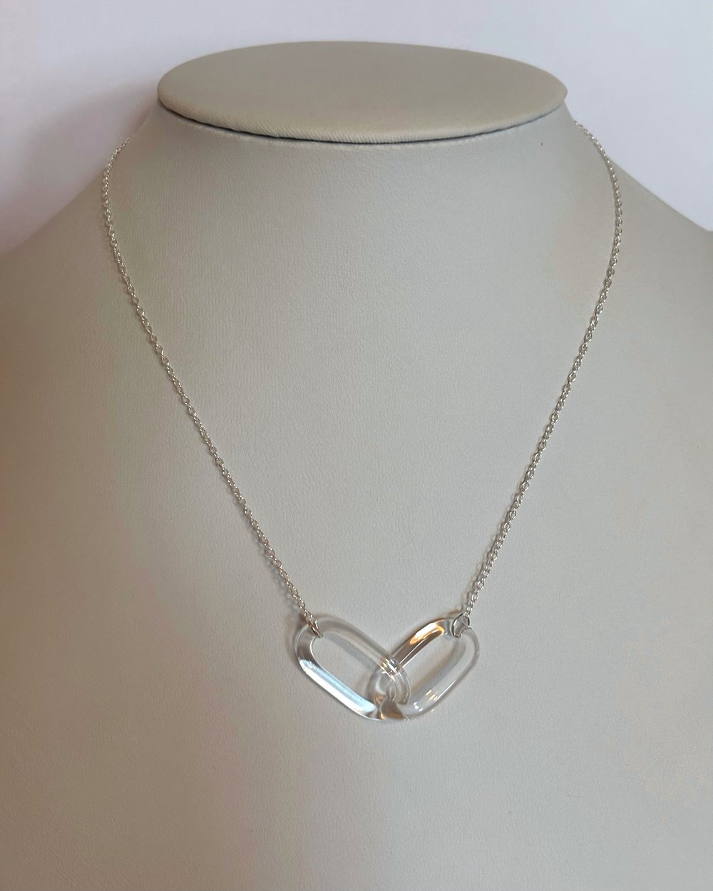 Image of You + Me link necklace (clear)