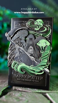 Image 2 of BOOK 4, DARK MARK VARIANT : 4" Poster Pin (Limited Edition 10)