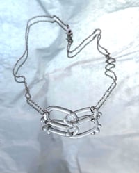 Image 1 of You + Me link necklace (clear / dewdrops)