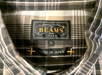 Image 3 of Beams Plus + plaid button down shirt, made in Japan, size M