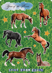 Year of the Horse sticker sheet