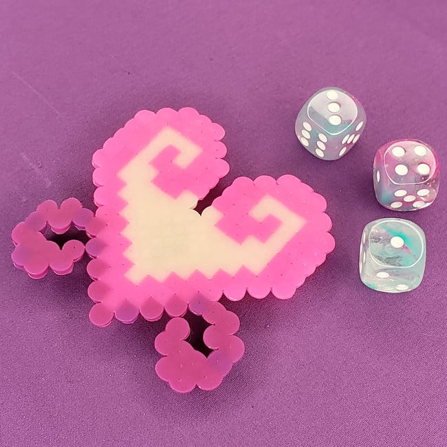 Pink Heart Fridge Magnet