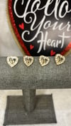 D🩷R Heart Earrings 