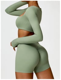 Image 7 of Long Sleeve Top with Leggings & Shorts Set