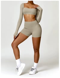 Image 8 of Long Sleeve Top with Leggings & Shorts Set