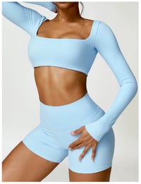 Image 9 of Long Sleeve Top with Leggings & Shorts Set