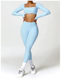Image 12 of Long Sleeve Top with Leggings & Shorts Set