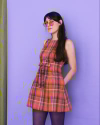 Image 10 of  Marcia Dress- Orange linen check
