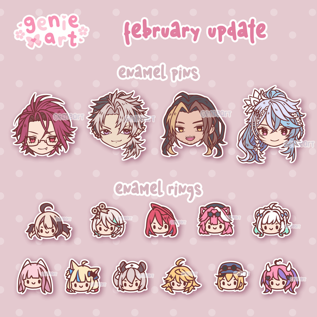PREORDER Enamel Pins & Rings [ February Update ]