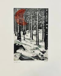 Image 1 of  ’Red Moon Shine’ Photopolymer Gravure 2022 