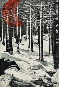 Image 2 of  ’Red Moon Shine’ Photopolymer Gravure 2022 