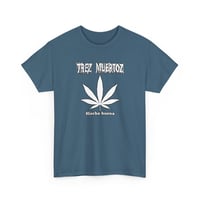 Image 4 of Trez Muertoz “Hierba Buena” Death Metal Band T-Shirt – Brutal Cannabis Leaf Graphic Tee