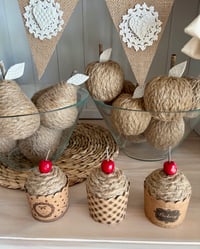 Image 2 of Rustic Cupcakes - set of three - Cherries