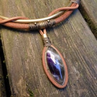 Image 4 of Amethyst Elven Brass Choker Necklace