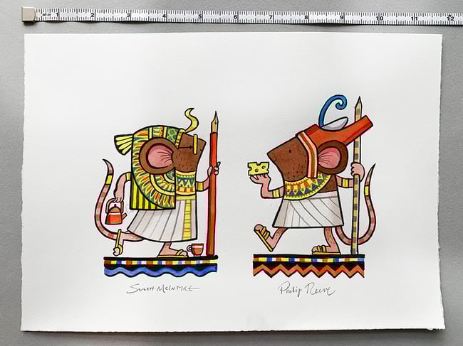 Of Mice and Mummies: Co-authors of Neferteacake