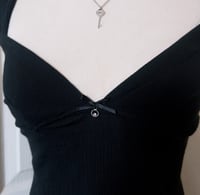 Image 2 of Black sweetheart neckline top