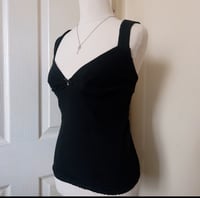 Image 3 of Black sweetheart neckline top