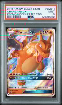 Image 1 of PSA 9 MINT Charizard GX - Black star Promo - SM211