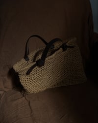 Image 1 of raffia suitcase