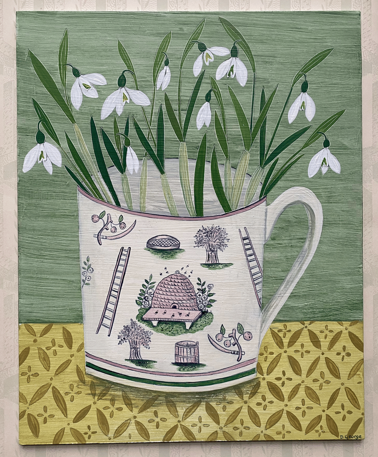 Image of Beehive cup and Snowdrops