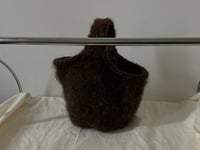 Image 1 of furry bucket handbag