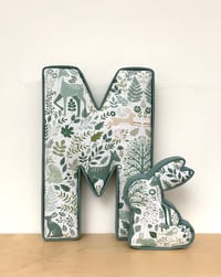 Image 2 of Personalised woodland letter & rabbit set 