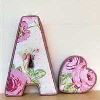 Image 1 of Personalised Letter and Heart set 