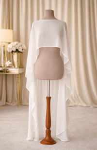Image 1 of The Chiffon Bridal Cape
