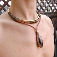 Image 8 of Amethyst Elven Brass Choker Necklace