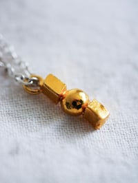 Image 2 of Collier bicolore - argent & laiton doré