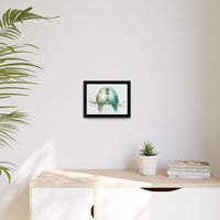 Image 3 of Framed Canvas Wall Art — Watercolor Lovebirds Print