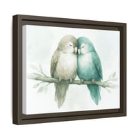 Image 5 of Framed Canvas Wall Art — Watercolor Lovebirds Print