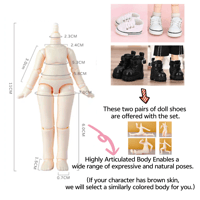 Image 13 of Custom Anime Doll Head [Compatible w/ 1/12 Bodies: Nendoroid Doll, Obitsu 11 ]