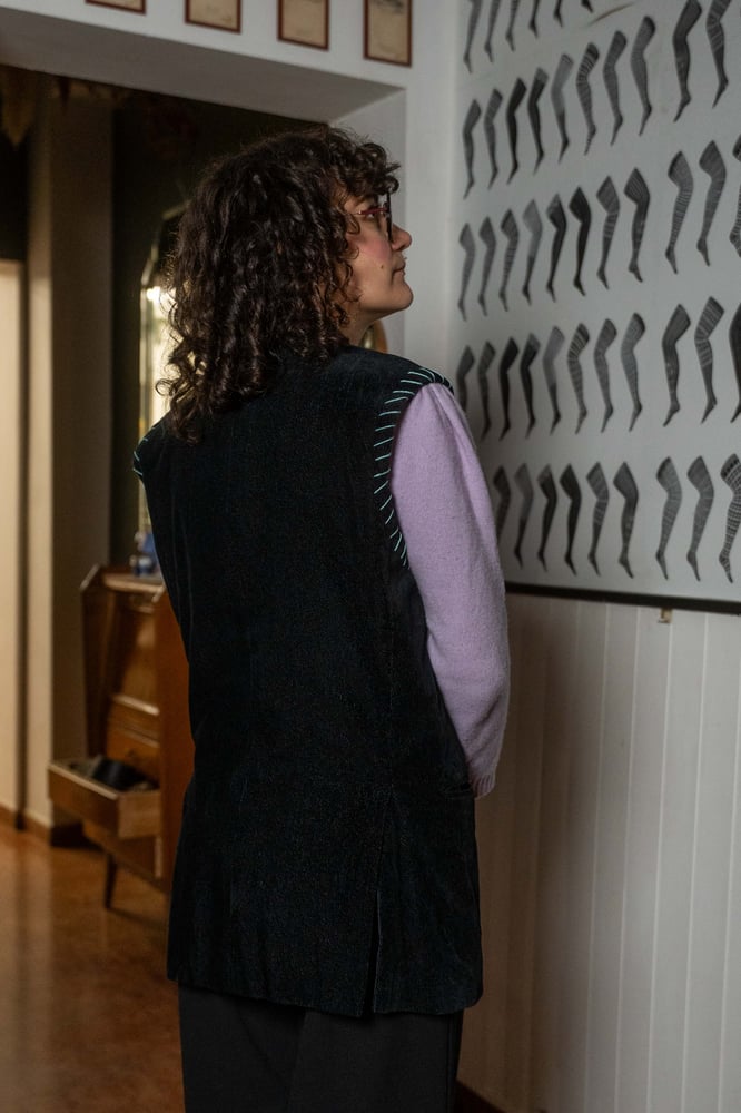 Image of Gilet Vale Veluto nero 