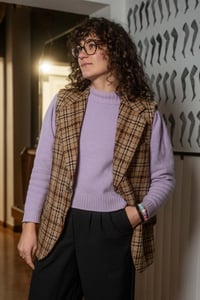 Image 1 of Gilet Vale quadretti marrone
