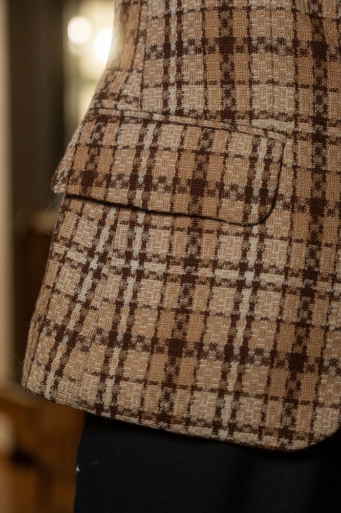 Image of Gilet Vale quadretti marrone