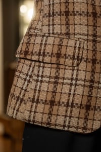 Image 7 of Gilet Vale quadretti marrone
