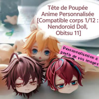 Image 1 of [FR]Tête de Poupée Anime Personnalisée [Compatible corps 1/12 : Nendoroid Doll, Obitsu 11]