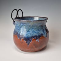 Image 4 of Yarn Bowl for your Wool: Spicy Squash (Orange) with colored rim 01202601