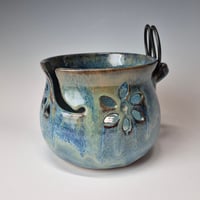 Image 5 of Yarn Bowl for your Wool: Glacial Waters (Turquoise) with colored rim 01202601