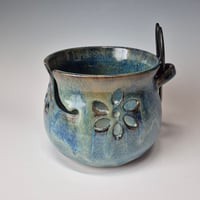 Image 7 of Yarn Bowl for your Wool: Glacial Waters (Turquoise) with colored rim 01202601